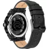Police Herren Battalion Quarz Analog Uhr PEWJA2108203 47mm Schwarzes Zifferblatt Schwarzes Lederarmband