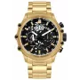 POLICE Herren-Chronograph Uhr PL16018JSG02M 48mm Edelstahl Mesh Goldton