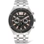 POLICE Herren Quarz Analog Uhr P15995JSTU61M 46mm Edelstahl Gunmetal Grau