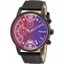 POLICE Herren Quarz Analog Uhr PEWJF2203306S 45mm Edelstahlgehäuse Schwarzes Lederarmband