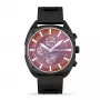 POLICE Herren Quarz Analoguhr PEWJQ2007302 47mm schwarzes Zifferblatt schwarzes Lederarmband