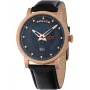 Police Herren Quarz Analog Uhr PL15404JSR.03 - Blaues Zifferblatt, Braunes Lederarmband, 43mm