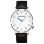 Police Herren Quarz Analog Armbanduhr PL.15923JS-04 42mm Edelstahlgehäuse Blaues Zifferblatt Braunes Lederarmband