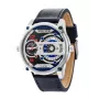 POLICE Herrenuhr R1451279001 Quarz Uhr 55mm Schwarzes Zifferblatt Lederarmband