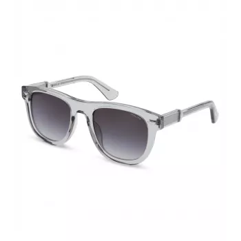 POLICE Herren Rechteckige Sonnenbrille SPLL87M5203GU Havanna Acetatrahmen Grüne Polycarbonatgläser 52mm