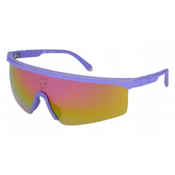 Police Herren-Rechteck-Sonnenbrille SPLA28999UGX - Schwarzer Rahmen, graue Gläser