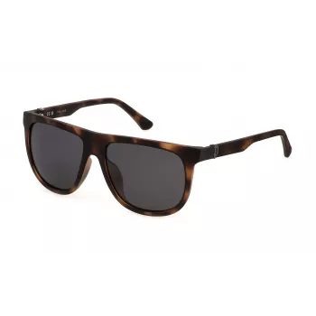 POLICE Herren Sonnenbrille SPLN33E59878P - Gunmetal Metallrahmen, polarisierte graue Gläser, 59/14/140 mm