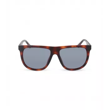 POLICE Herren SPLN33V59878P Rechteckige Polarisierte Sonnenbrille - Havanna Acetatrahmen, Braune Gläser, 59mm