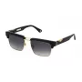 Police Herren SPLP25-550300 Eckige Sonnenbrille, Schwarzes Gestell, Graue Gläser, 55mm