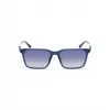 POLICE Herren-Sonnenbrille SPLP31-5603LM - Eckiger Acetatrahmen, graue Polycarbonatgläser, UV400-Schutz, 56/17/145 mm