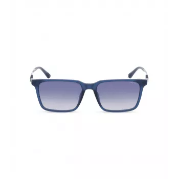 POLICE Herren-Sonnenbrille SPLP31-5603LM - Eckiger Acetatrahmen, graue Polycarbonatgläser, UV400-Schutz, 56/17/145 mm