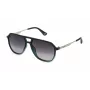 POLICE Herren SPLQ81E576PEP Eckige Acetat-Sonnenbrille, Havana-Rahmen, Braune Gläser, 57-16-145 mm