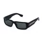Police Herren SPLR82E 55700Y Schwarze Eckige Sonnenbrille mit Grauen Gläsern, UV400, 55mm