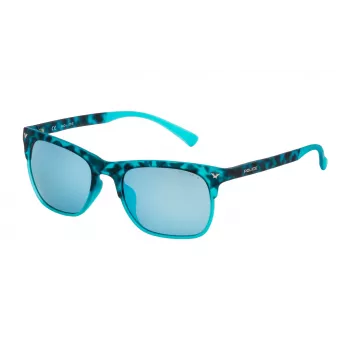 POLICE Herren-Sonnenbrille SK0445149LB - Acetatrahmen, graue Polycarbonatgläser, 51 mm Glasbreite