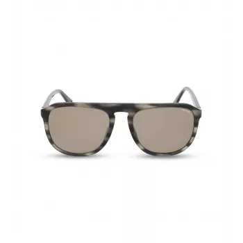 POLICE Herren-Sonnenbrille SPLE06-5606K3 Rechteckiger Acetatrahmen UV400