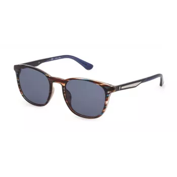 Police Herren-Sonnenbrille SPLF18M530M61 - Schwarzer Rahmen, graue Gläser, UV400-Schutz