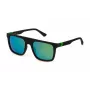 POLICE Herren-Sonnenbrille SPLF61-55U28V Schwarzes rechteckiges Gestell Graue Gläser 55mm