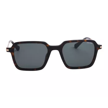 Police Herren-Sonnenbrille SPLL10-520700 Rechteckig Vollrand Schwarzer Rahmen Smoke Grey Gläser 52/20/145 mm