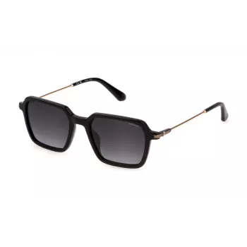 POLICE Herren-Sonnenbrille SPLL10M520700 - Schwarzer Rahmen, graue Gläser 52/20/145 mm