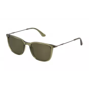 Police Herren-Sonnenbrille SPLL77-53G61P Havana Grün Polarisiert 53mm