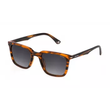 Police Herren-Sonnenbrille SPLL80-520836 Havana Braun Acetat 52mm
