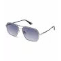 POLICE Herren-Sonnenbrille SPLL86M580F94 Dark Havana Square Acetatrahmen Grau Gradient Glas UV400 58/16/145 mm