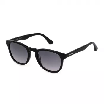 POLICE Herren-Sonnenbrille SPLN85-520700 Havana Acetat Square Frame Braune Gläser 55mm