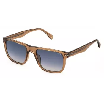 POLICE Herren-Sonnenbrille SPLQ83-540805 Schwarzer Rahmen Graue Gläser 54mm