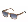 POLICE Herren-Sonnenbrille SPLQ83-560805 - Rechteckiger Acetatrahmen, UV400-Schutz, 56 mm Gläser