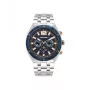 POLICE Herrenuhr 15995JSTBL61M 46mm blaues Zifferblatt blaues Lederarmband