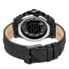 POLICE Herrenuhr Blaze PEWJA2108201 47mm schwarzes Zifferblatt Lederarmband