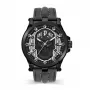 POLICE Herrenuhr Blaze PEWJA2108201 47mm schwarzes Zifferblatt Lederarmband