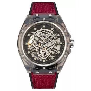 Police Herrenuhr PEWGR1592401 44mm Edelstahl Schwarzes Leder Quarz