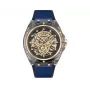 Police Herrenuhr PEWGR1592403 44mm Edelstahl Quarz Analog Graues Zifferblatt Schwarzes Lederarmband