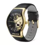 Police Herrenuhr PEWJA2002301 45mm Edelstahl Quarz Analog Schwarz Zifferblatt Lederarmband