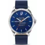 POLICE Herrenuhr PEWJA2204501 46mm Quarz Analog Edelstahl Schwarzes Zifferblatt Lederarmband