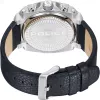 POLICE Herrenuhr PEWJF2226802 Blaze Kollektion 45mm Edelstahlgehäuse Schwarzes Lederarmband Analog Quarz