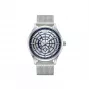 POLICE Herrenuhr PEWJG0005204 44,3mm Quarz Analog Edelstahl Schwarzes Zifferblatt Lederarmband