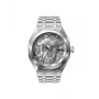 POLICE Herrenuhr PEWJG2110702 46mm Edelstahlgehäuse Schwarzes Lederarmband Analog Quarz