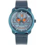 POLICE Herrenuhr PL15714JSBL03 Raho Blaues Zifferblatt Lederarmband 44mm