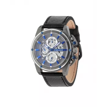 POLICE Herrenuhr R1451277002 47mm Edelstahl Leder Chronograph