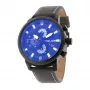 POLICE Herrenuhr R1451281001 Adder Kollektion 46mm Edelstahlgehäuse Schwarzes Lederarmband Analog Quarz