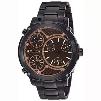 Police Herrenuhr Ranger PL14830JBB02M 52mm Edelstahl Schwarz Zifferblatt