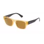 Police SPL15051760G Herren Rechteck-Sonnenbrille - Schwarzer Acetatrahmen, graue Gläser, 51 mm