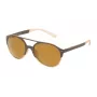 POLICE SPL163557ESG Unisex Rechteckige Sonnenbrille Havanna Acetatrahmen Grüne Polycarbonatgläser 55/19/140 mm UV400