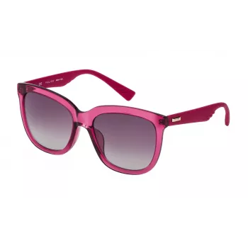 POLICE SPL410-56AFDX Damen Katzenaugen-Sonnenbrille - Schwarzer Acetatrahmen, Graue Polycarbonatgläser, UV400-Schutz