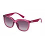 POLICE SPL410-56AFDX Damen Katzenaugen-Sonnenbrille - Schwarzer Acetatrahmen, Graue Polycarbonatgläser, UV400-Schutz