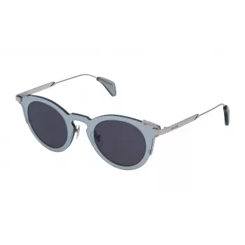 POLICE SPL62446579X Damen-Sonnenbrille - Schwarzer Rahmen, graue Gläser, 46 mm