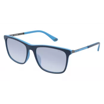 POLICE SPLA5656WTRX Herren Rechteckige Acetat-Sonnenbrille - Havana/Brown Gradient