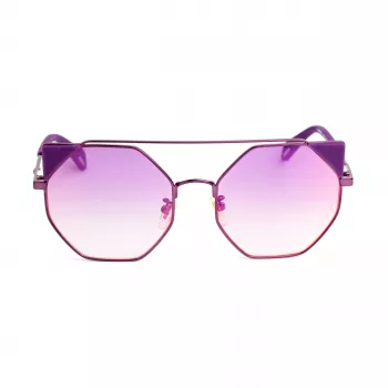 POLICE SPLA95568TNV Damen Katzenaugen-Sonnenbrille - Schwarzer Rahmen, grau verlaufende Gläser 56mm